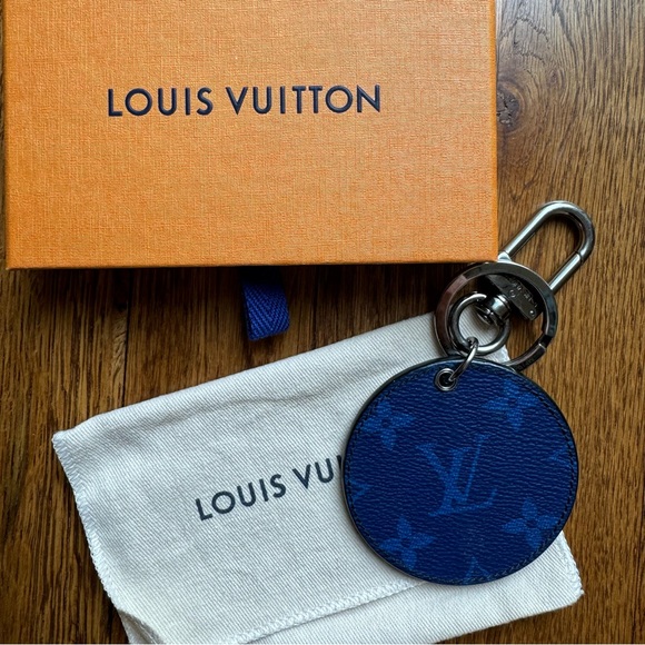 Louis Vuitton Accessories - Louis Vuitton Round Bag Charm in Monogram Eclipse Split Canvas (w/ COA)